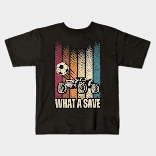 What a save Vintage Retro Rocket Soccer Car League Kids T-Shirt